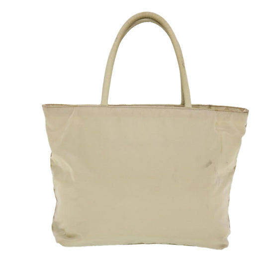 PRADA Hand Bag Nylon Beige  43259