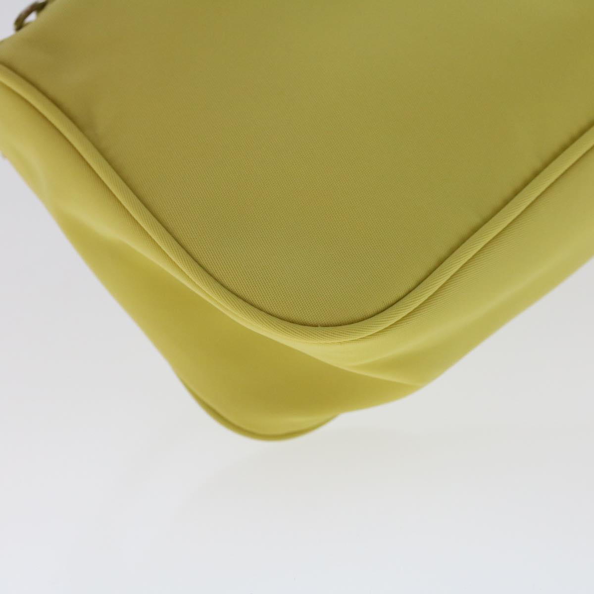 PRADA Accessory Pouch Nylon Light Yellow  44047