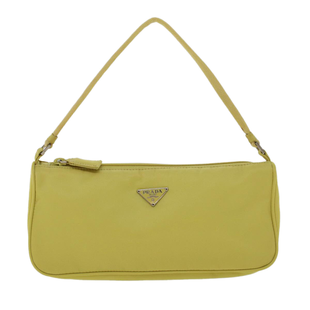 PRADA Accessory Pouch Nylon Light Yellow  44047