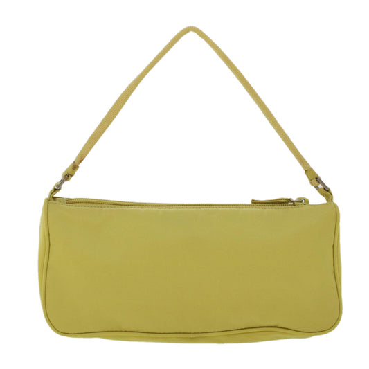 PRADA Accessory Pouch Nylon Light Yellow  44047