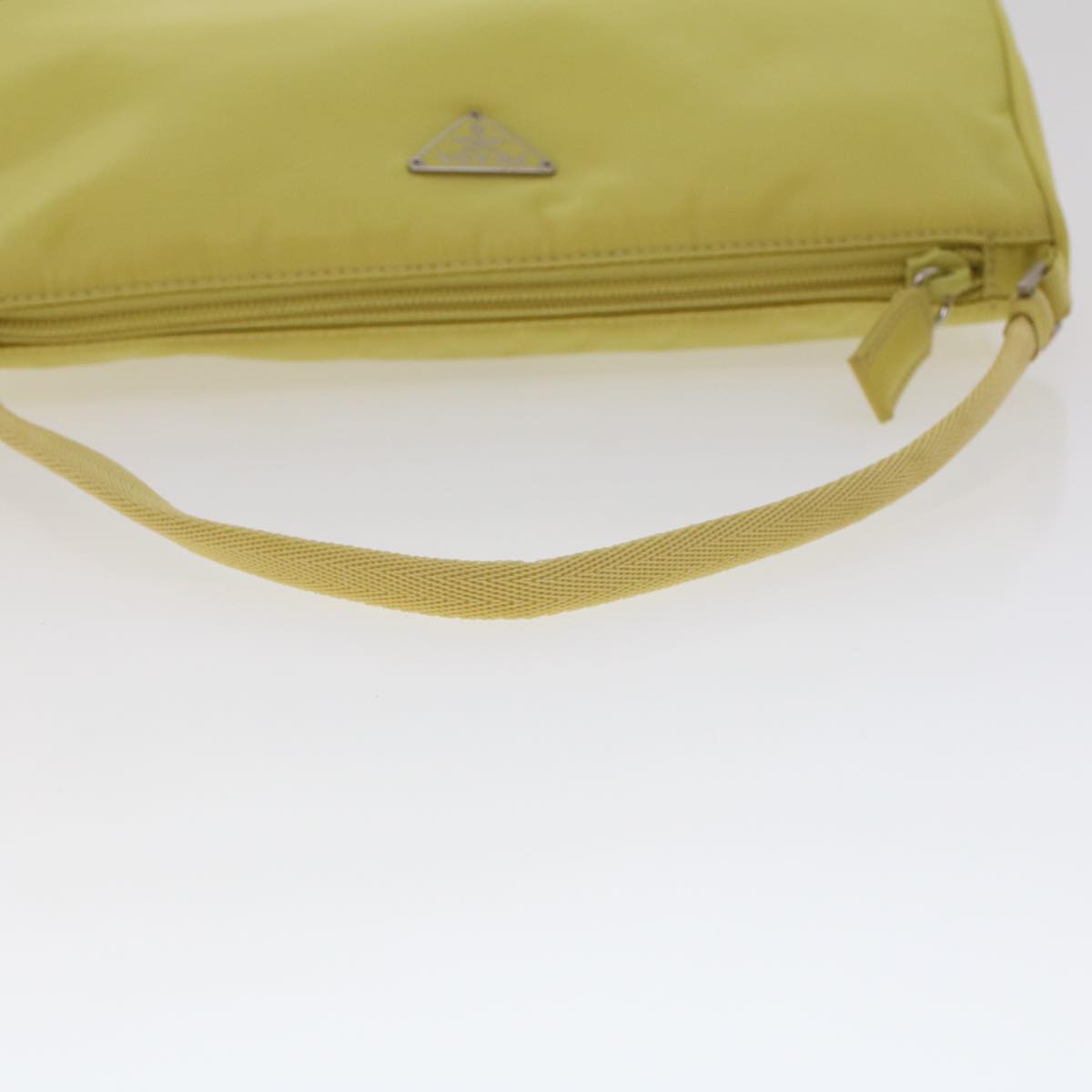 PRADA Accessory Pouch Nylon Light Yellow  44047