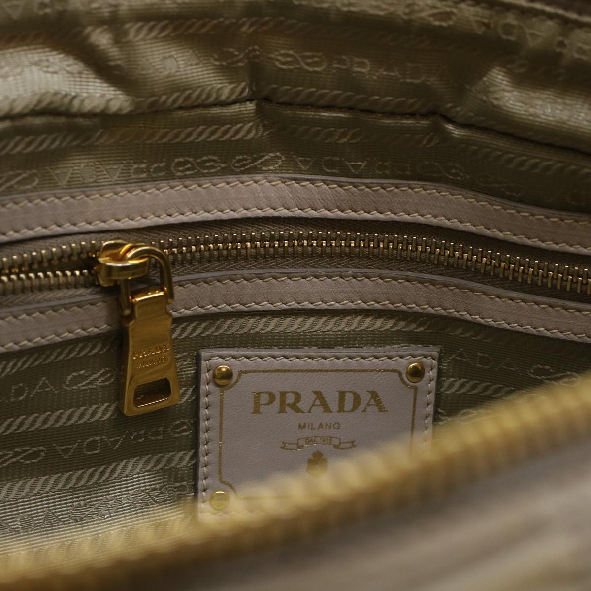 PRADA Hand Bag Nylon 2way Shoulder Bag Khaki  44052