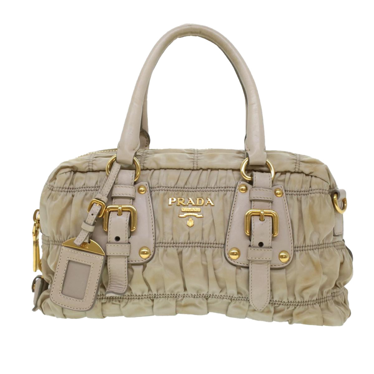 PRADA Hand Bag Nylon 2way Shoulder Bag Khaki  44052