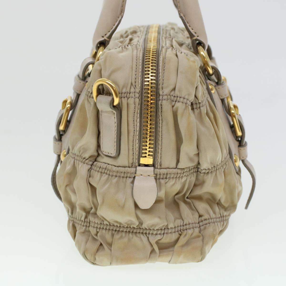 PRADA Hand Bag Nylon 2way Shoulder Bag Khaki  44052