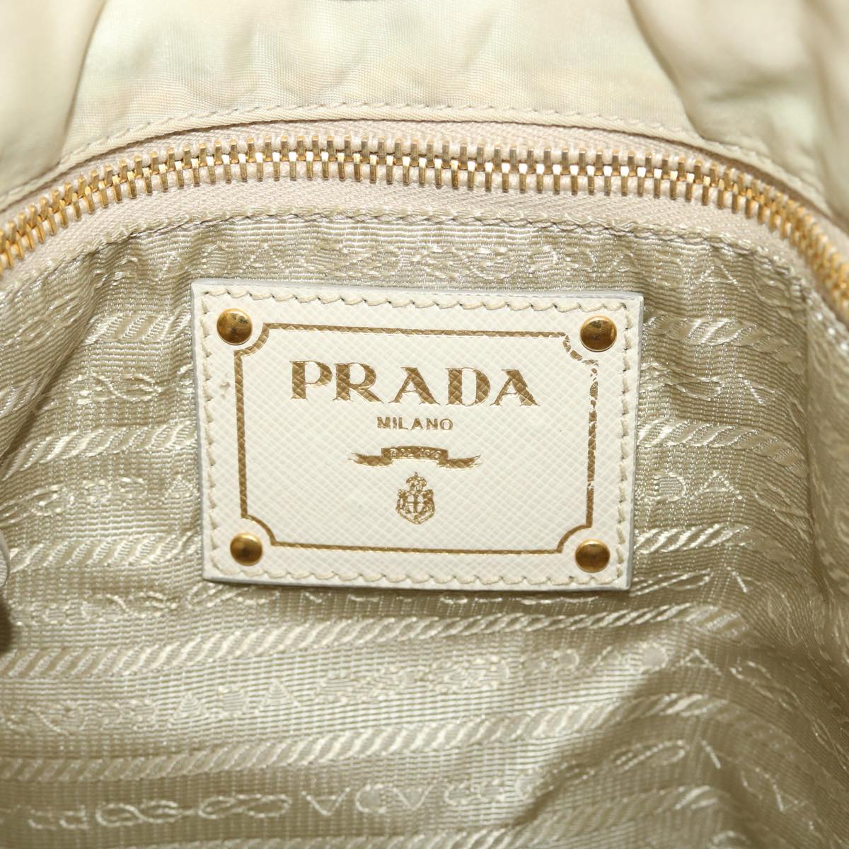 PRADA Tote Bag Nylon Beige  44395