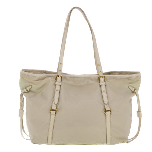 PRADA Tote Bag Nylon Beige  44395