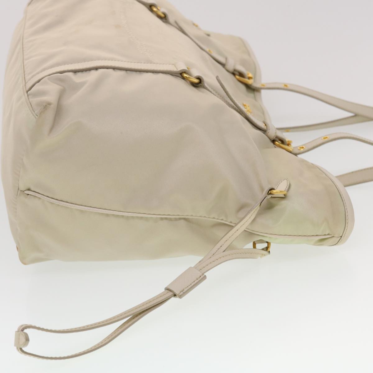 PRADA Tote Bag Nylon Beige  44395