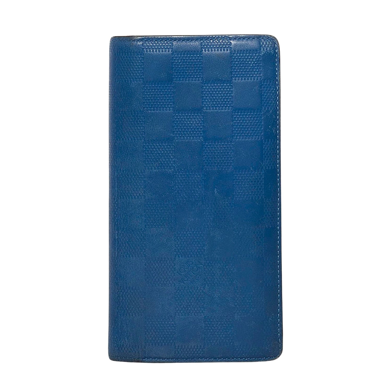 Louis Vuitton Blue Leather Portefeuille Brazza wallet accessories