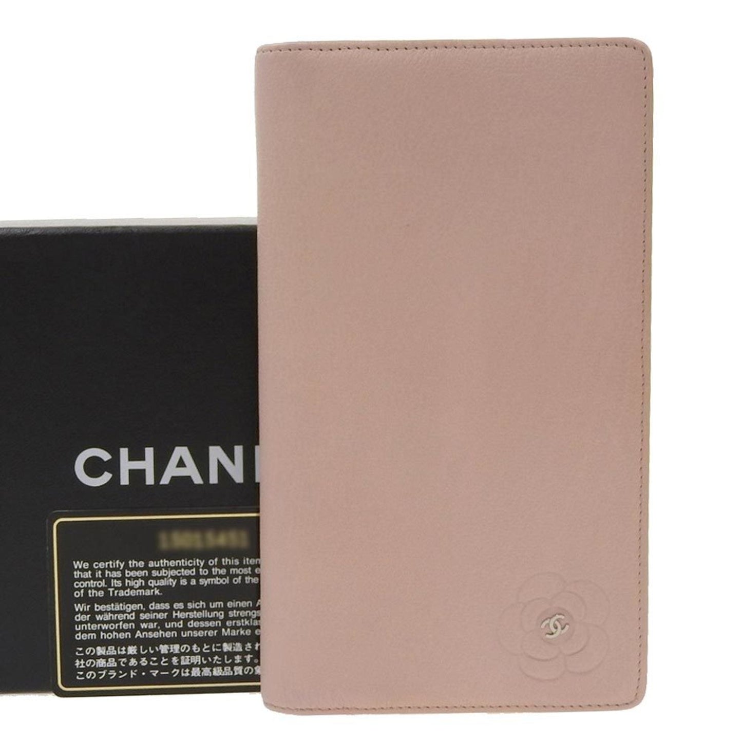 Chanel Pink Leather Camellia wallet accessories