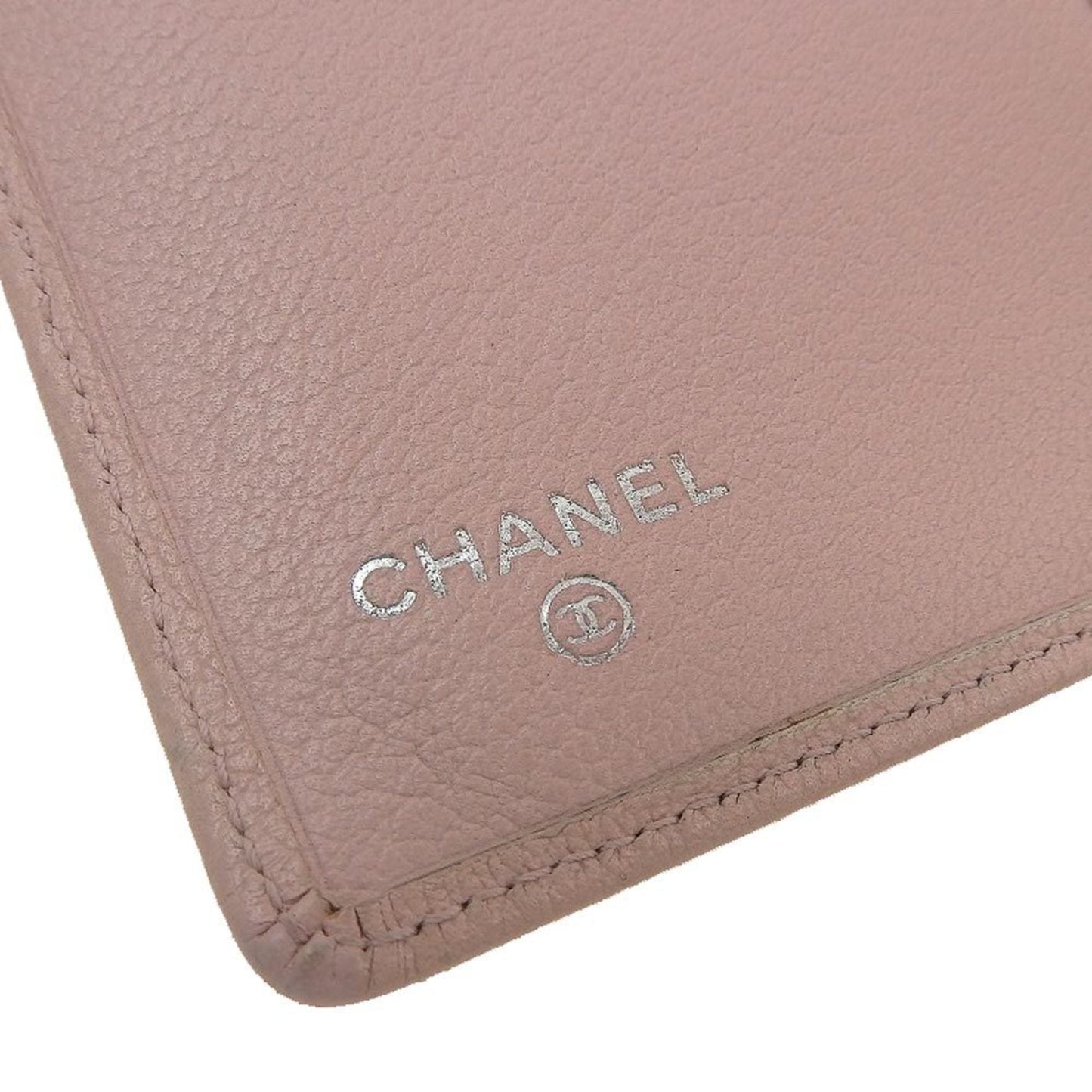 Chanel Pink Leather Camellia wallet accessories