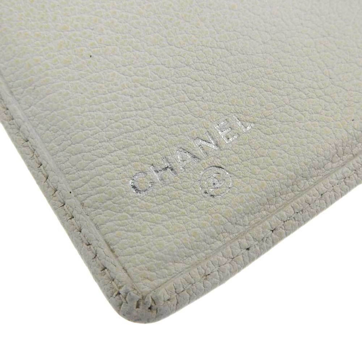 Chanel White Leather  wallet accessories