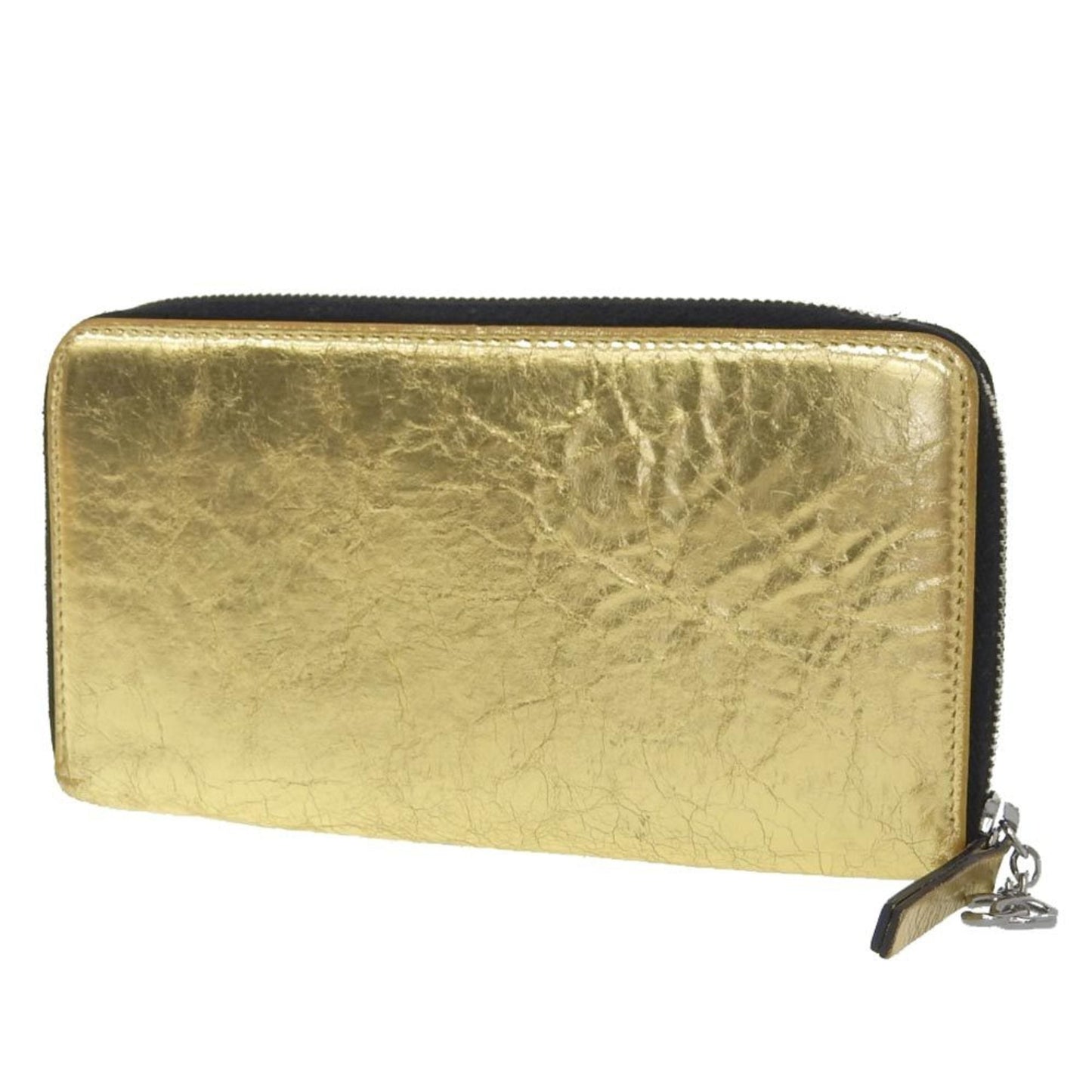 Chanel Gold Patent leather Coco Mark wallet accessories