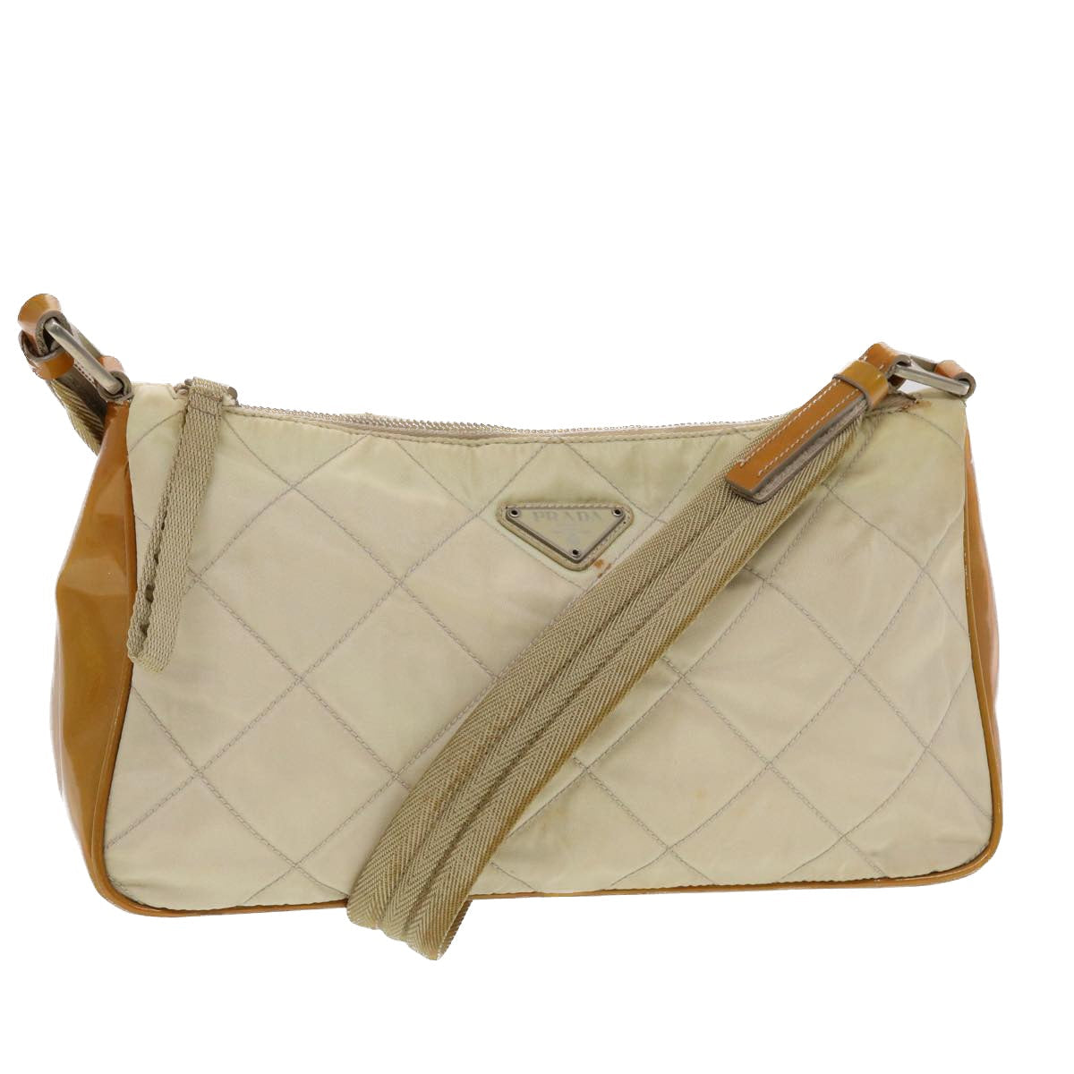 PRADA Shoulder Bag Nylon Beige  44521