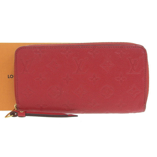 Louis Vuitton Red Leather Zippy wallet wallet accessories