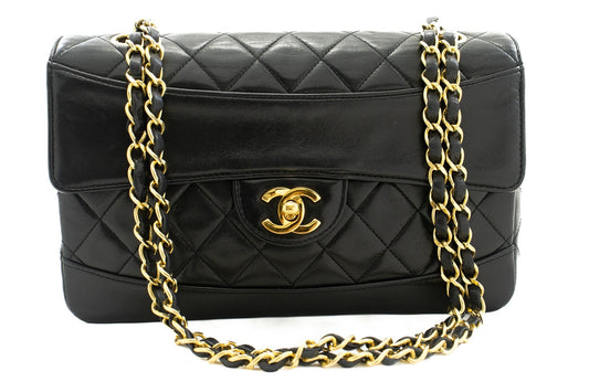 CHANEL Vintage Classic Chain Shoulder Bag Flap Quilted Lambskin j97