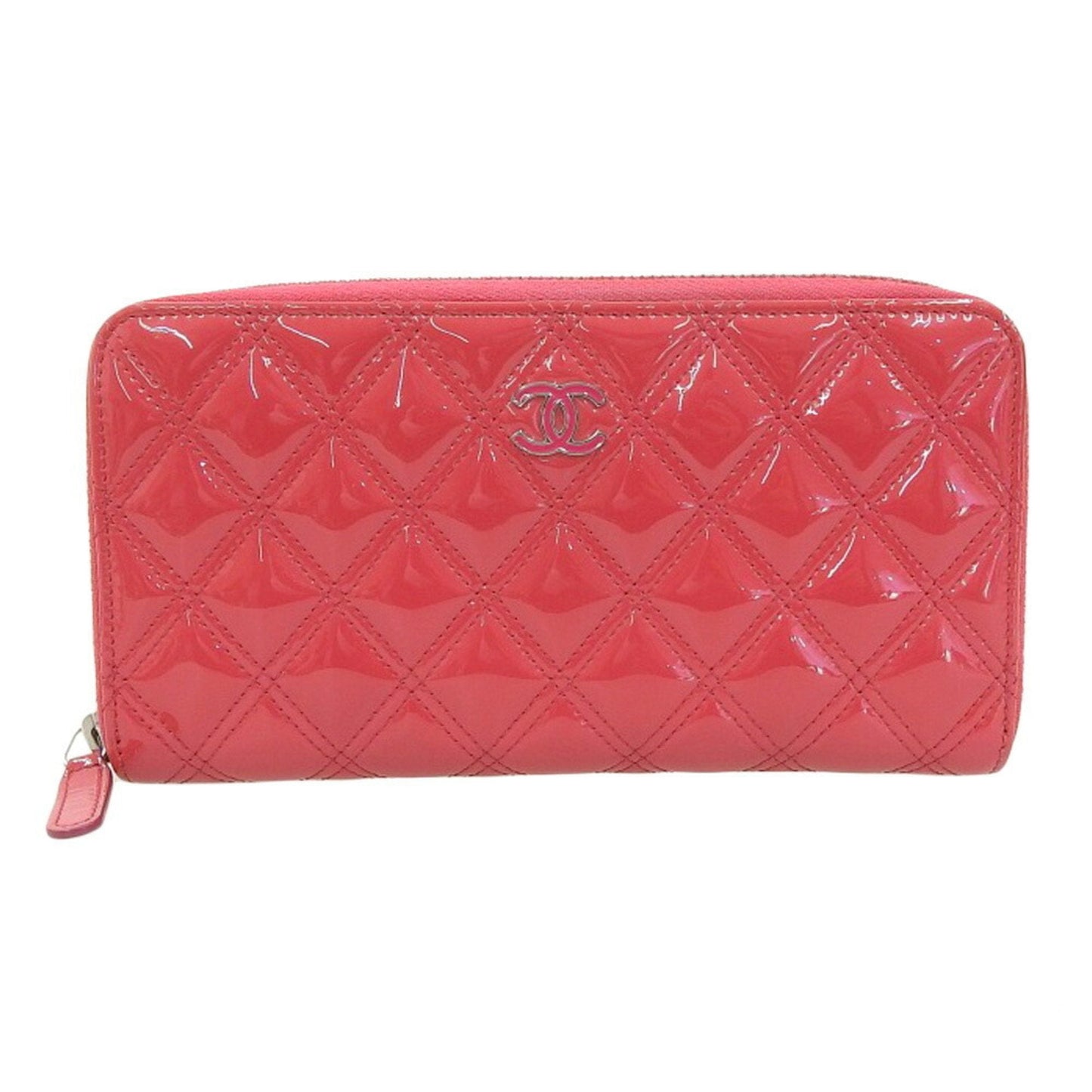 Chanel Pink Patent leather Portefeuille Zippe wallet accessories