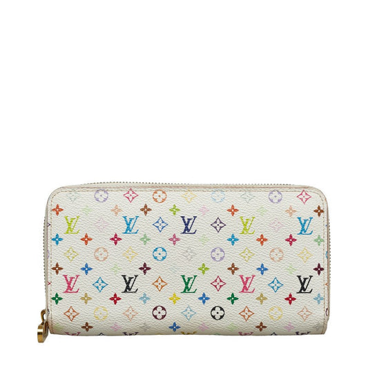 Louis Vuitton Monogram Multi-Color Zippie Wallet Roundfashner Long Wallet M60241 White PVC Leather Ladies Louis Vuitton