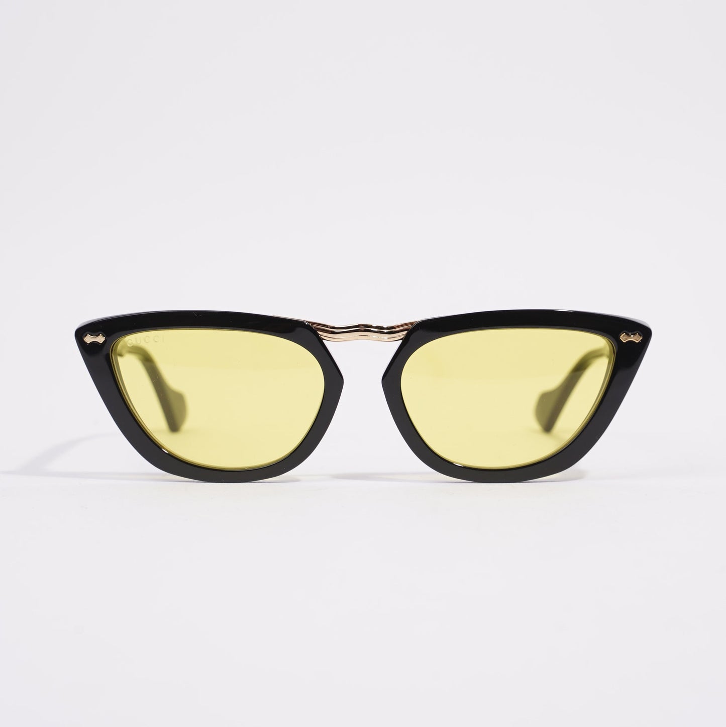 Gucci Womens GG0616S Sunglasses Black / Yellow 140