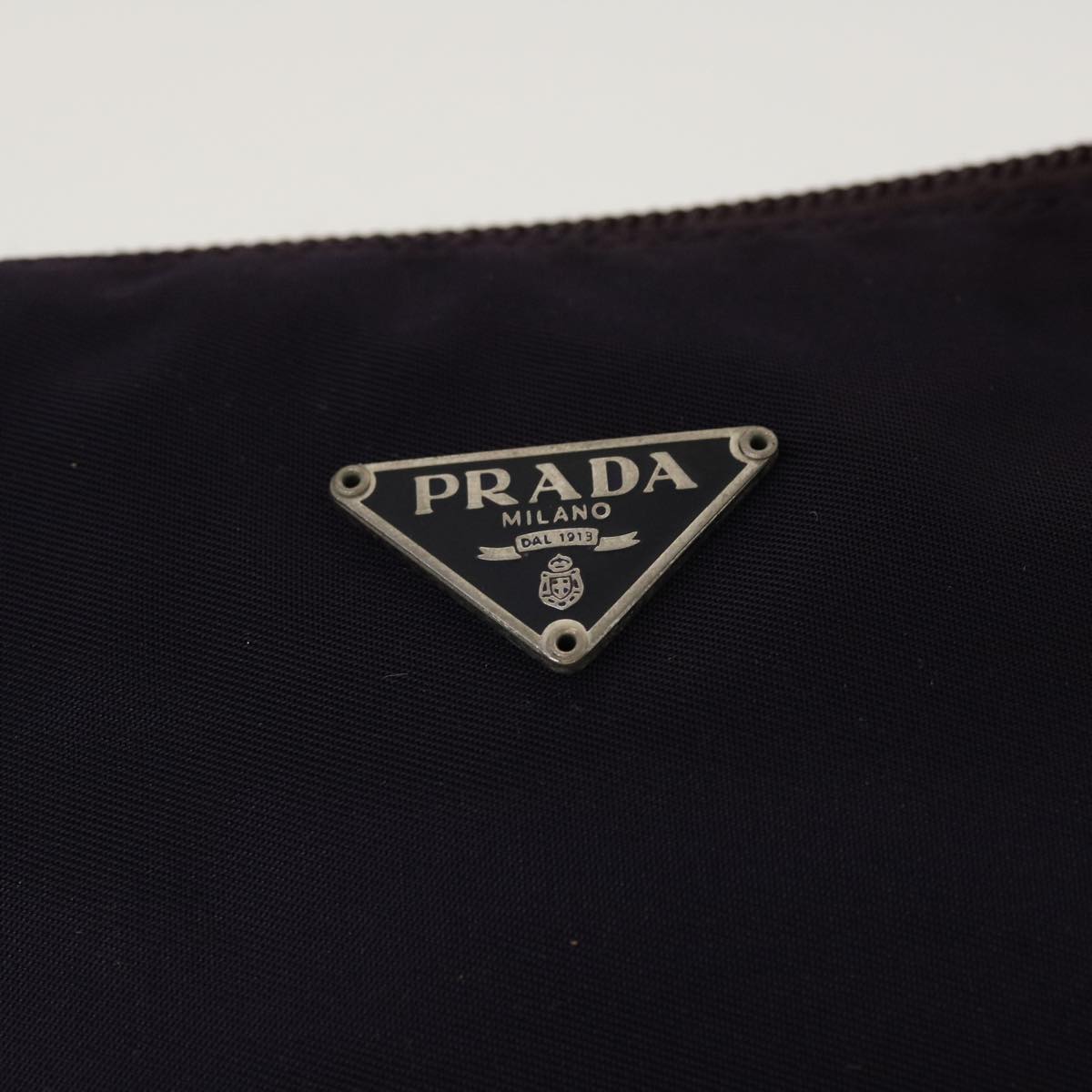 PRADA Accessory Pouch Nylon Purple  45187