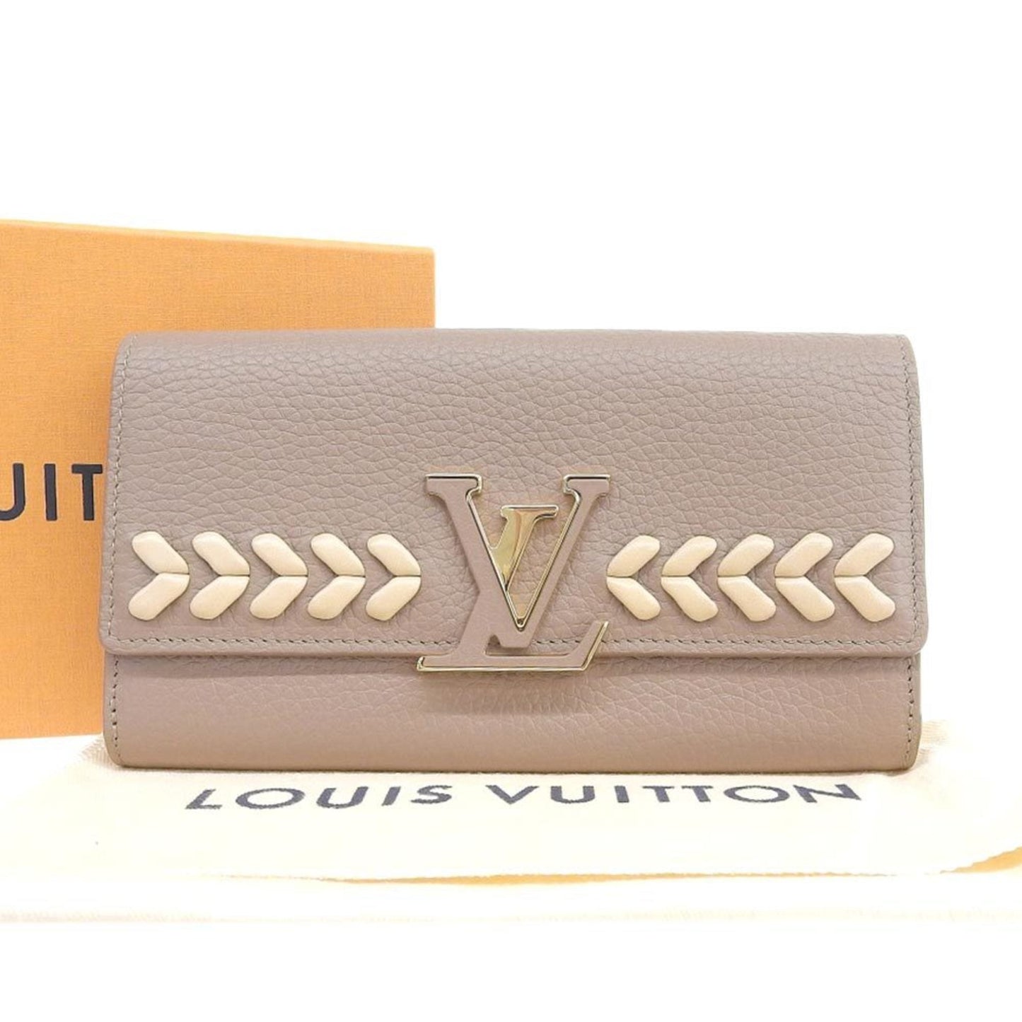 Louis Vuitton Brown Leather Capucines wallet accessories