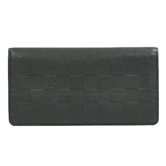 Louis Vuitton Black Leather Portefeuille Brazza wallet accessories