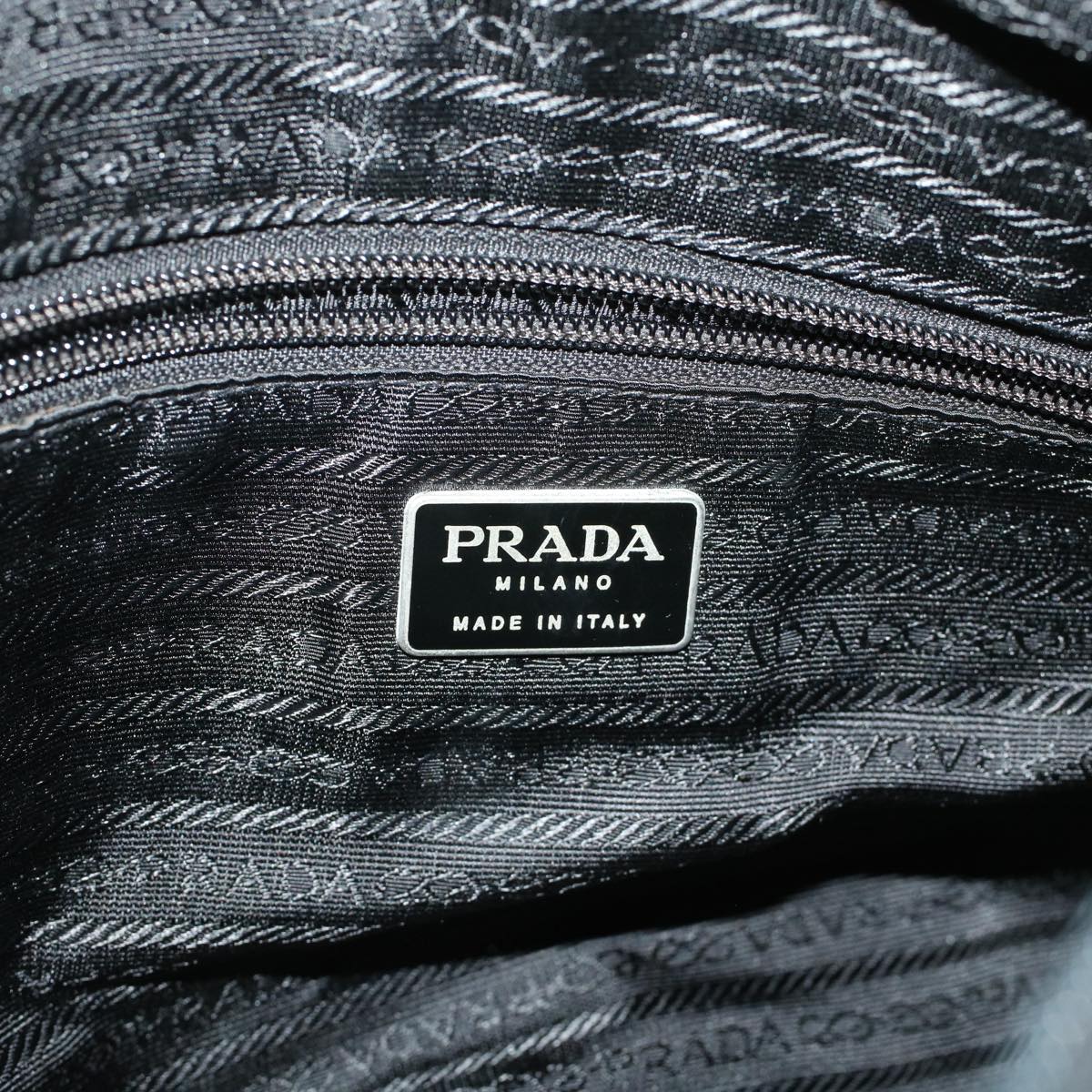 PRADA Hand Bag Nylon Black  45854