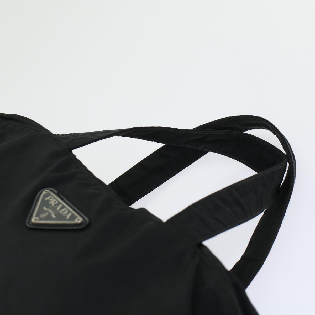 PRADA Hand Bag Nylon Black  45854