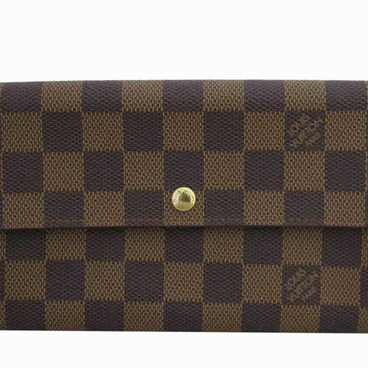 Louis Vuitton Brown Canvas Portefeuille Sarah wallet accessories