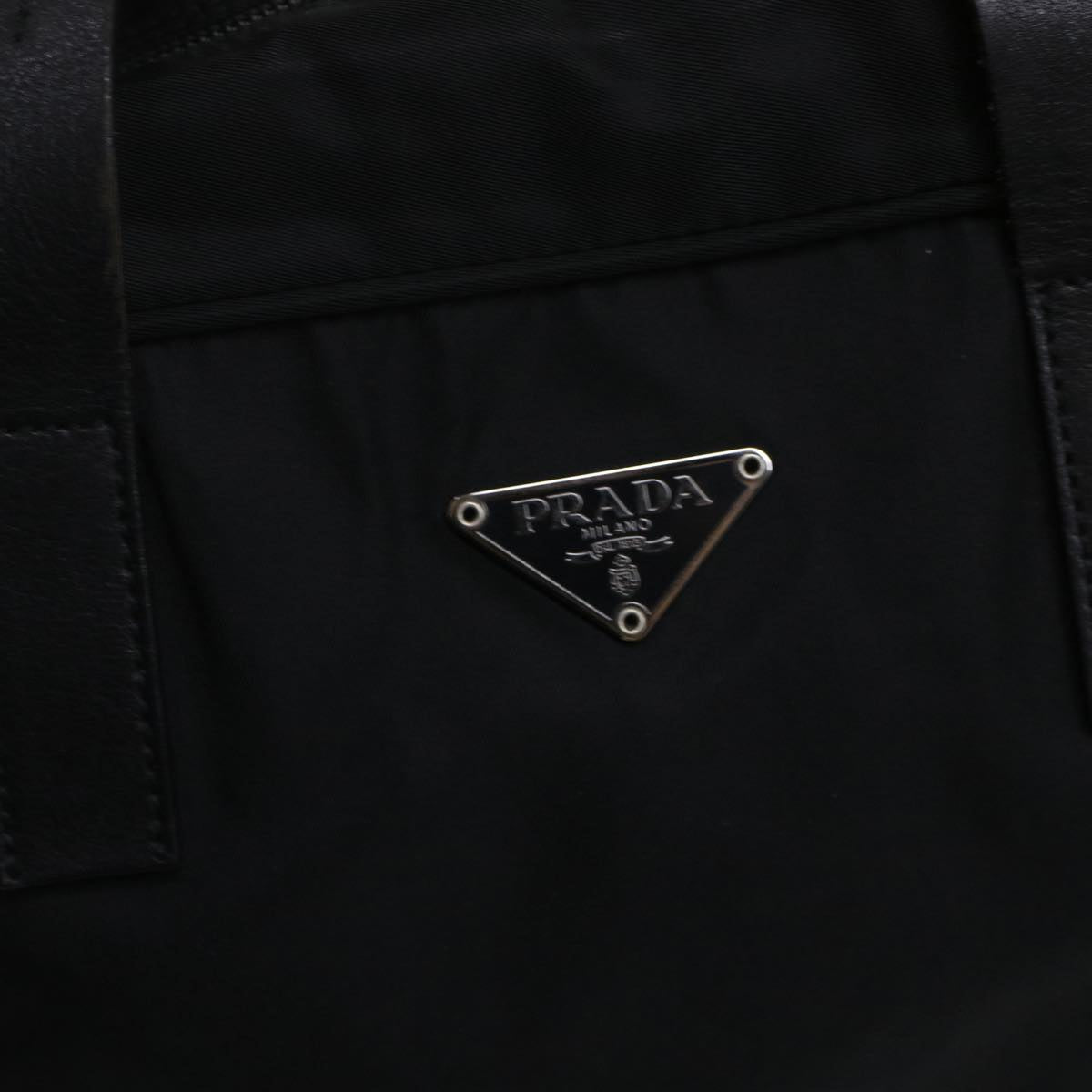 PRADA Hand Bag Nylon Black  45963