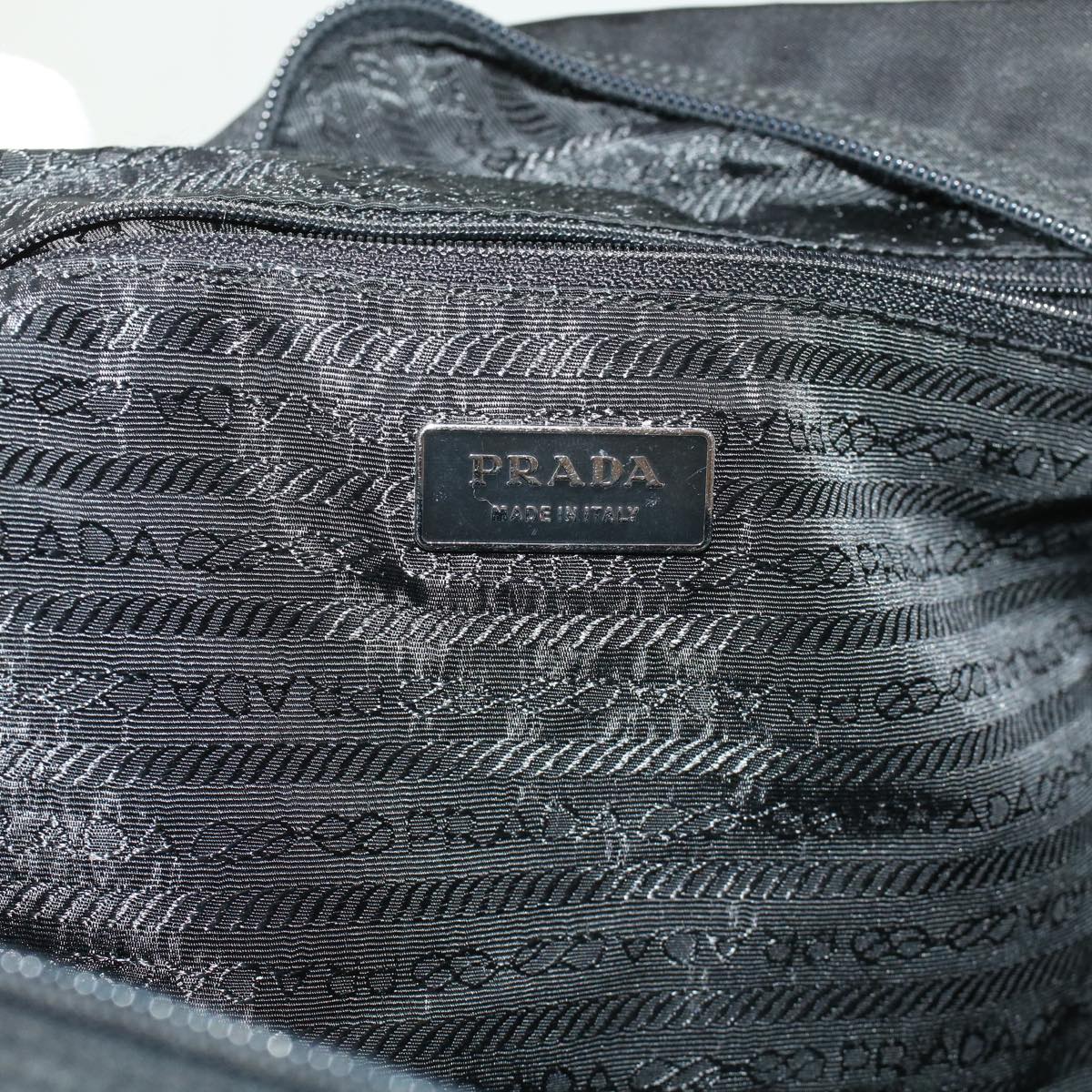 PRADA Hand Bag Nylon Black  45963