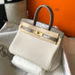 HM Birkin White For Women Gold Toned Hardware 11.8in/30cm