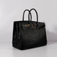 HM Birkin With Textures Black For Women Gold Toned Hardware 14in/35cm