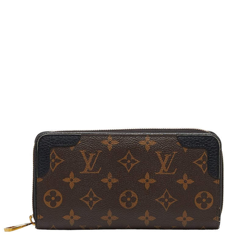 Louis Vuitton Monogram MacArthur Jeep Wallet Retiro Roundfastner Long Wallet M61855 Brown PVC Leather Men LOUIS Vuitton