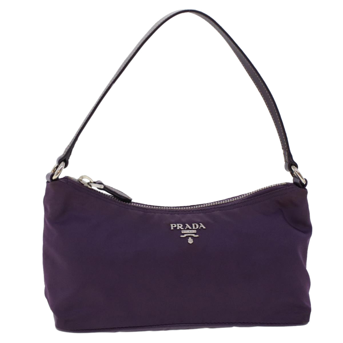 PRADA Accessory Pouch Nylon Purple  46139