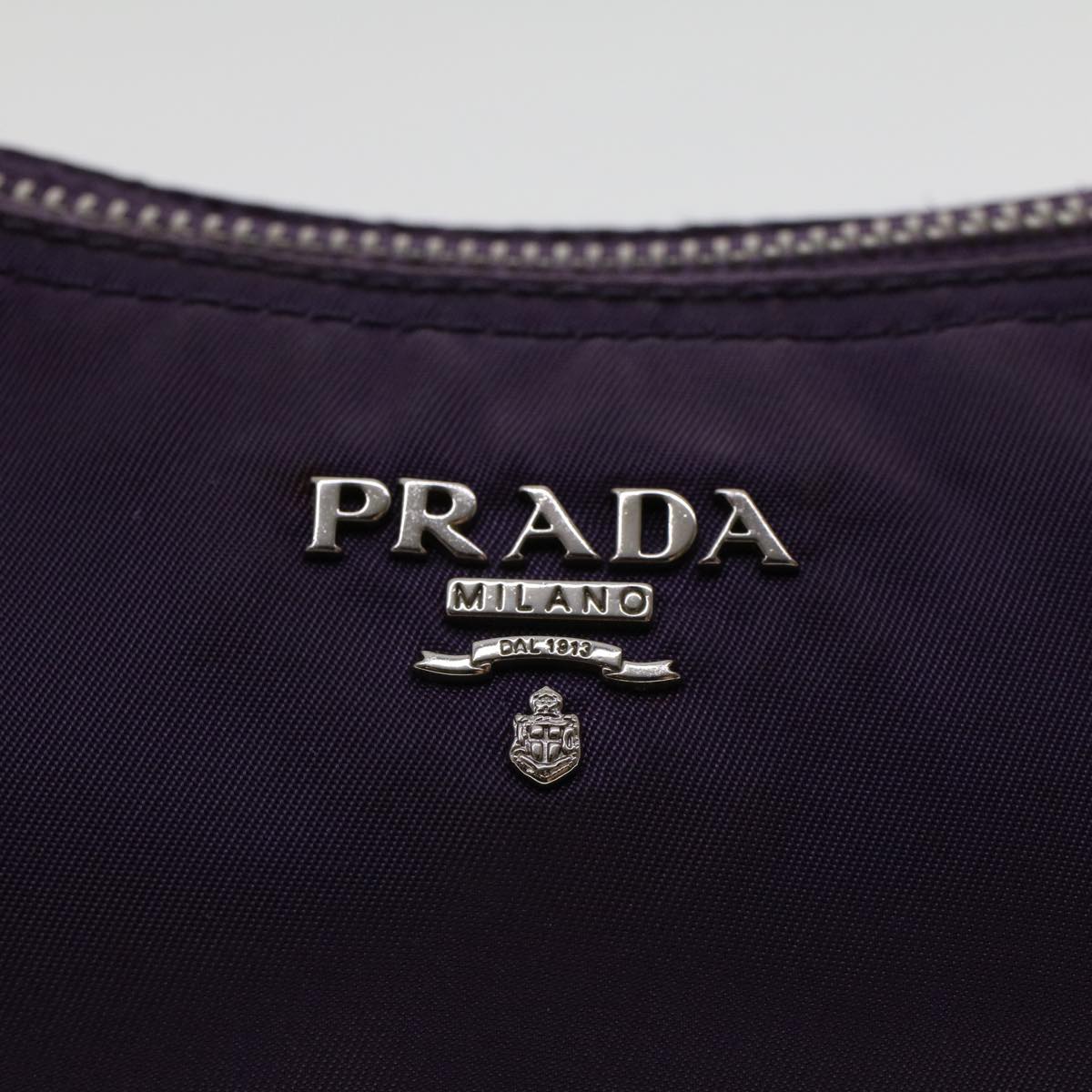 PRADA Accessory Pouch Nylon Purple  46139