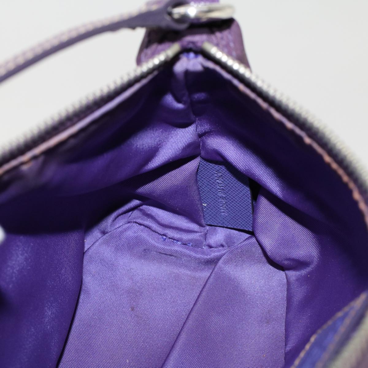 PRADA Accessory Pouch Nylon Purple  46139