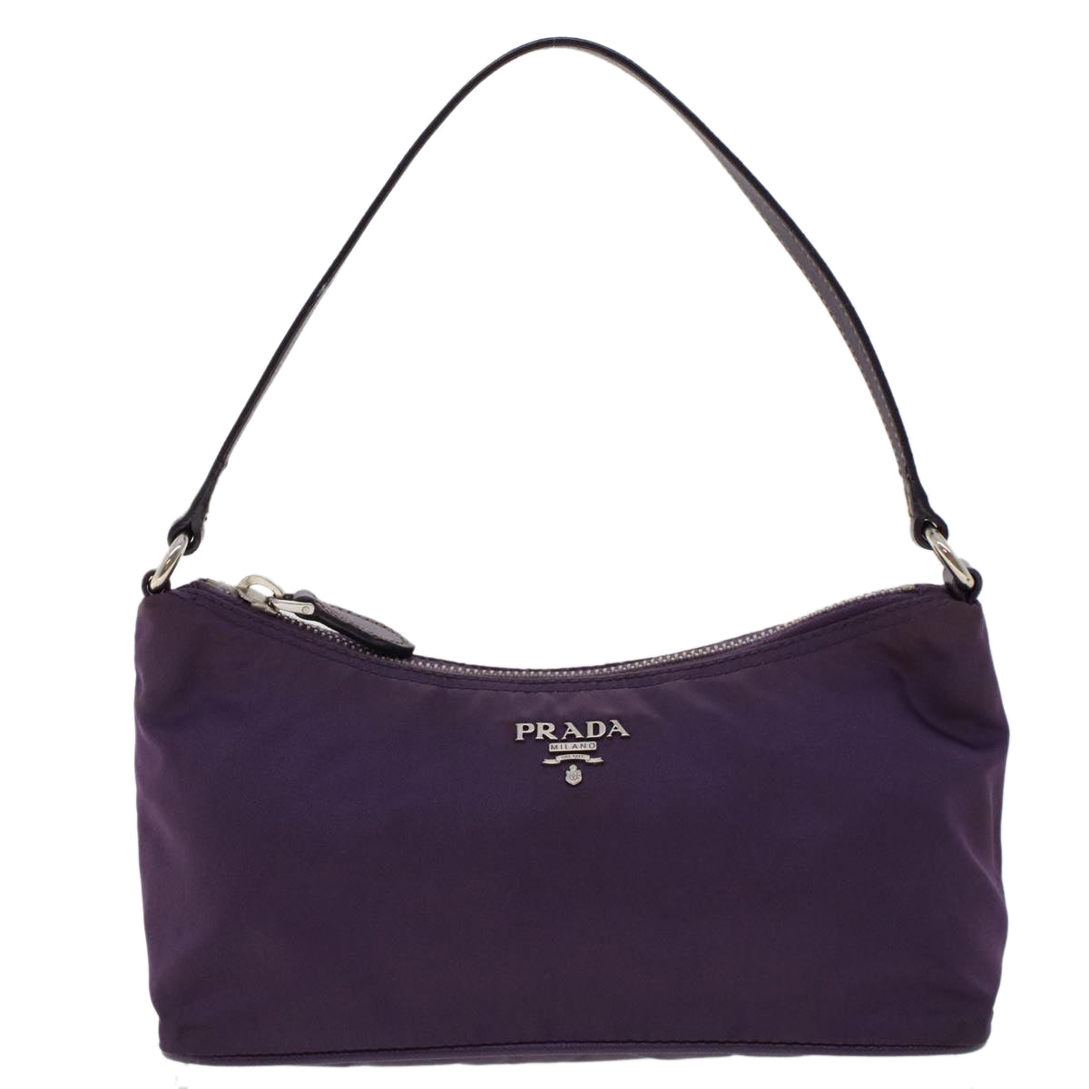 PRADA Accessory Pouch Nylon Purple  46139