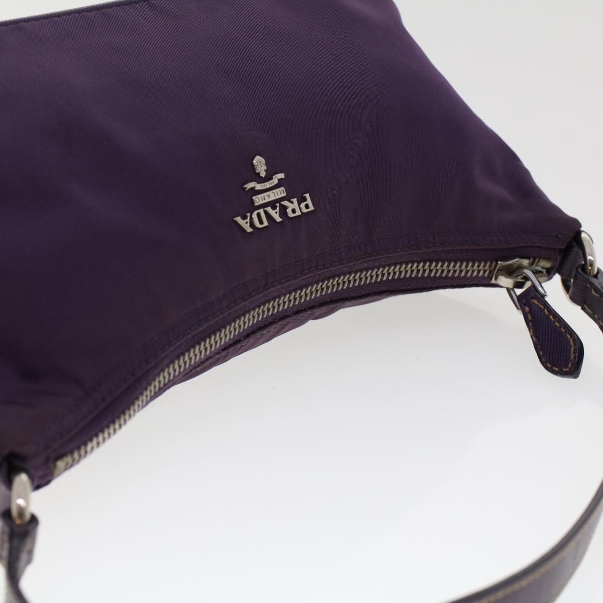 PRADA Accessory Pouch Nylon Purple  46139