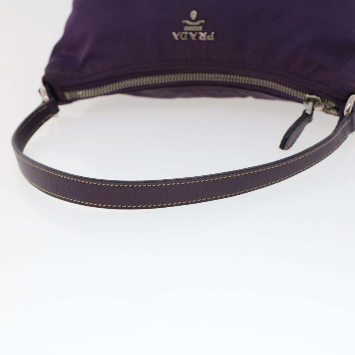 PRADA Accessory Pouch Nylon Purple  46139