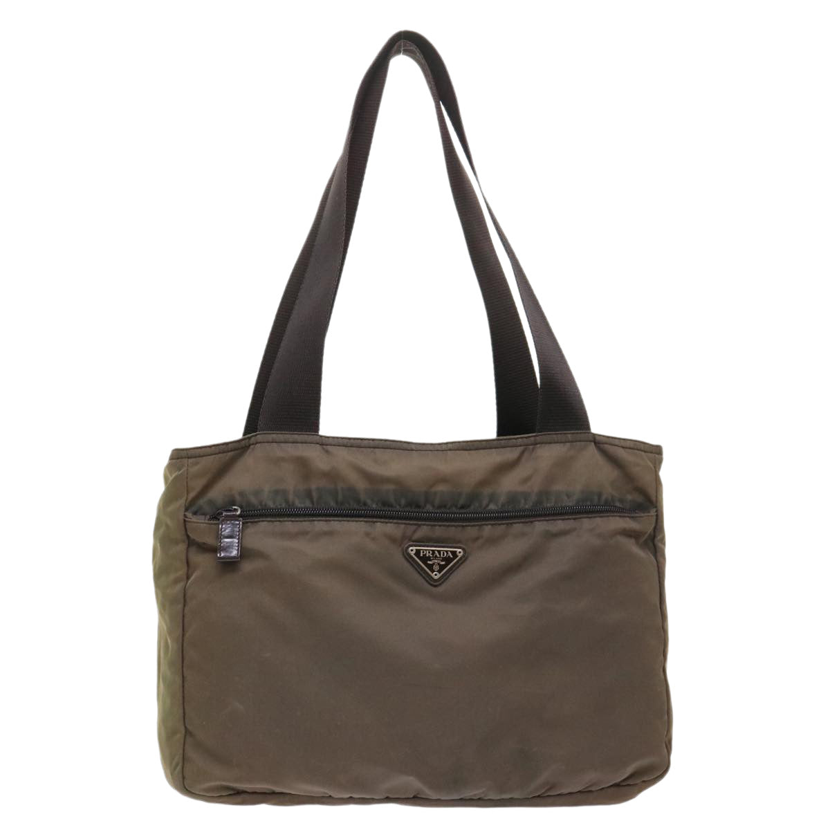 PRADA Tote Bag Nylon Khaki  46166