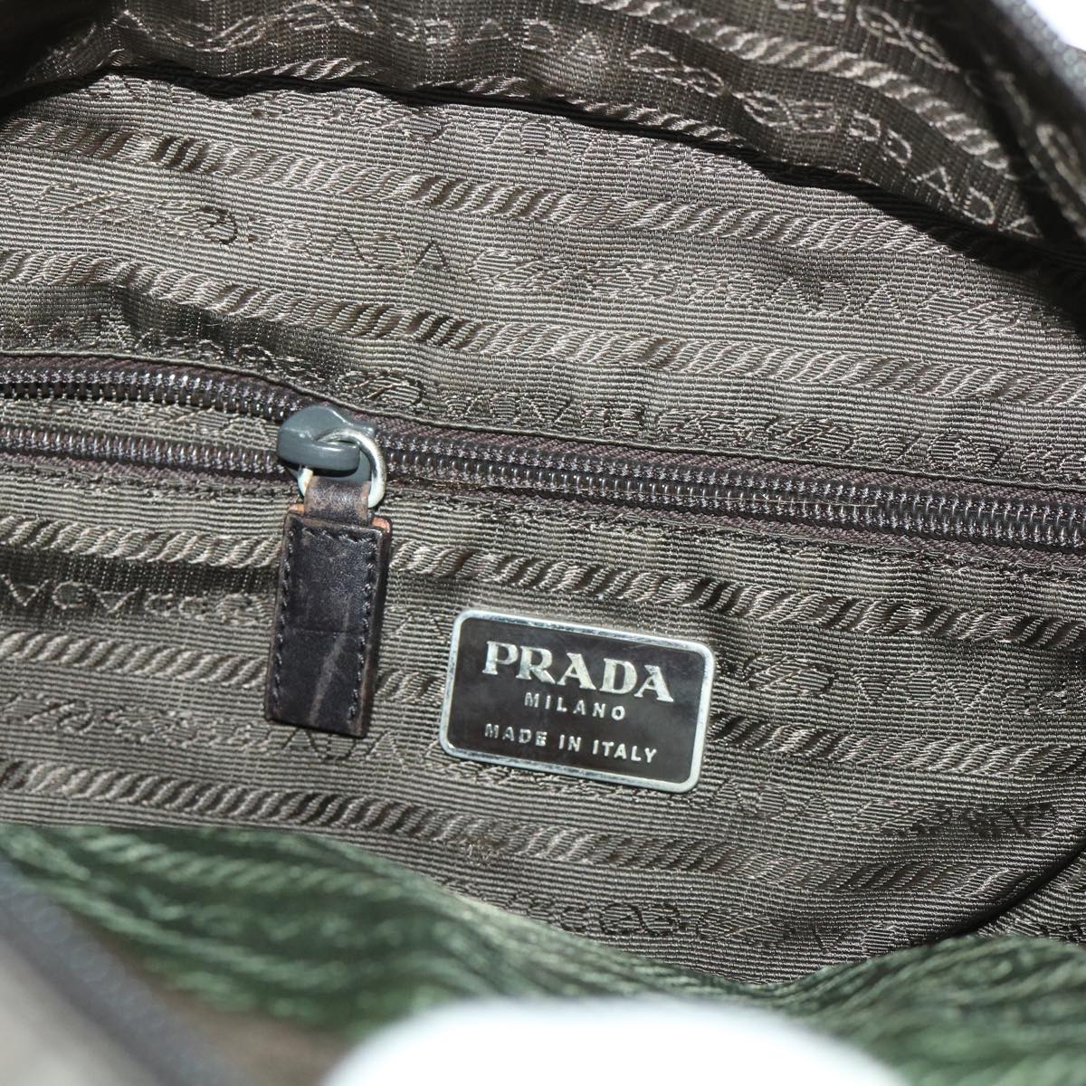 PRADA Tote Bag Nylon Khaki  46166