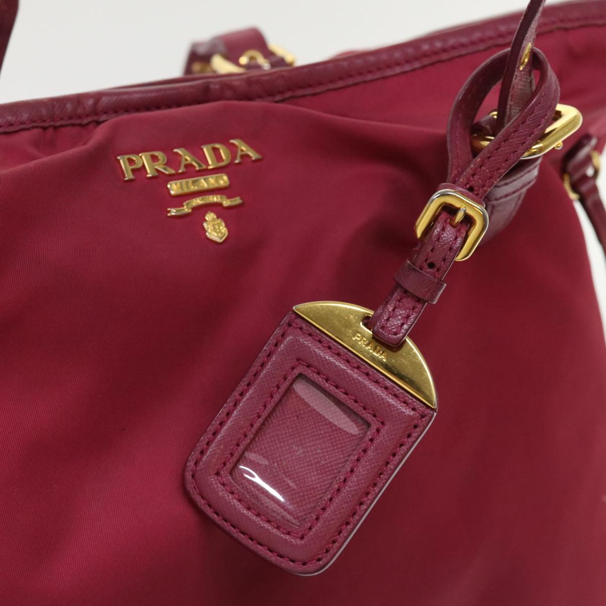 PRADA Tote Bag Nylon Pink  46322