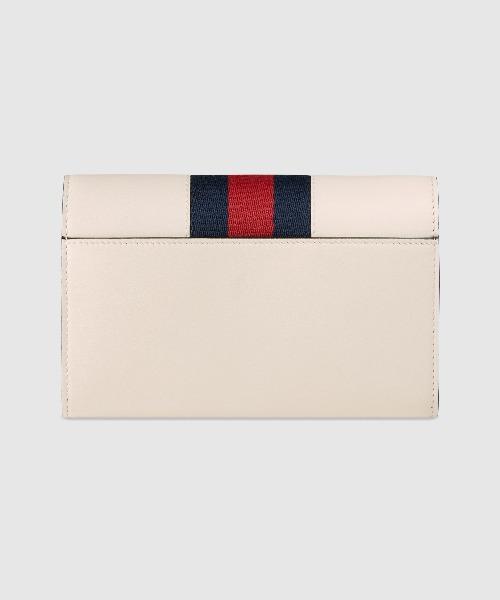 Gucci SyLouis Vuittonie Leather Mini Chain Bag White