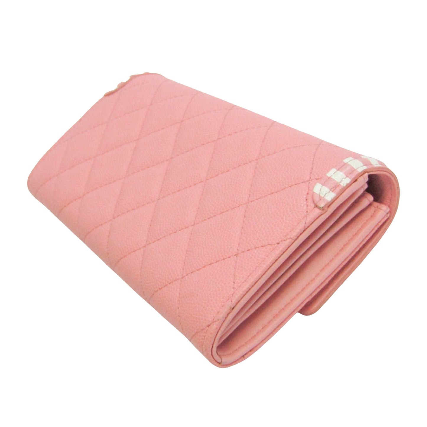 Chanel Pink Leather Matelasse wallet accessories