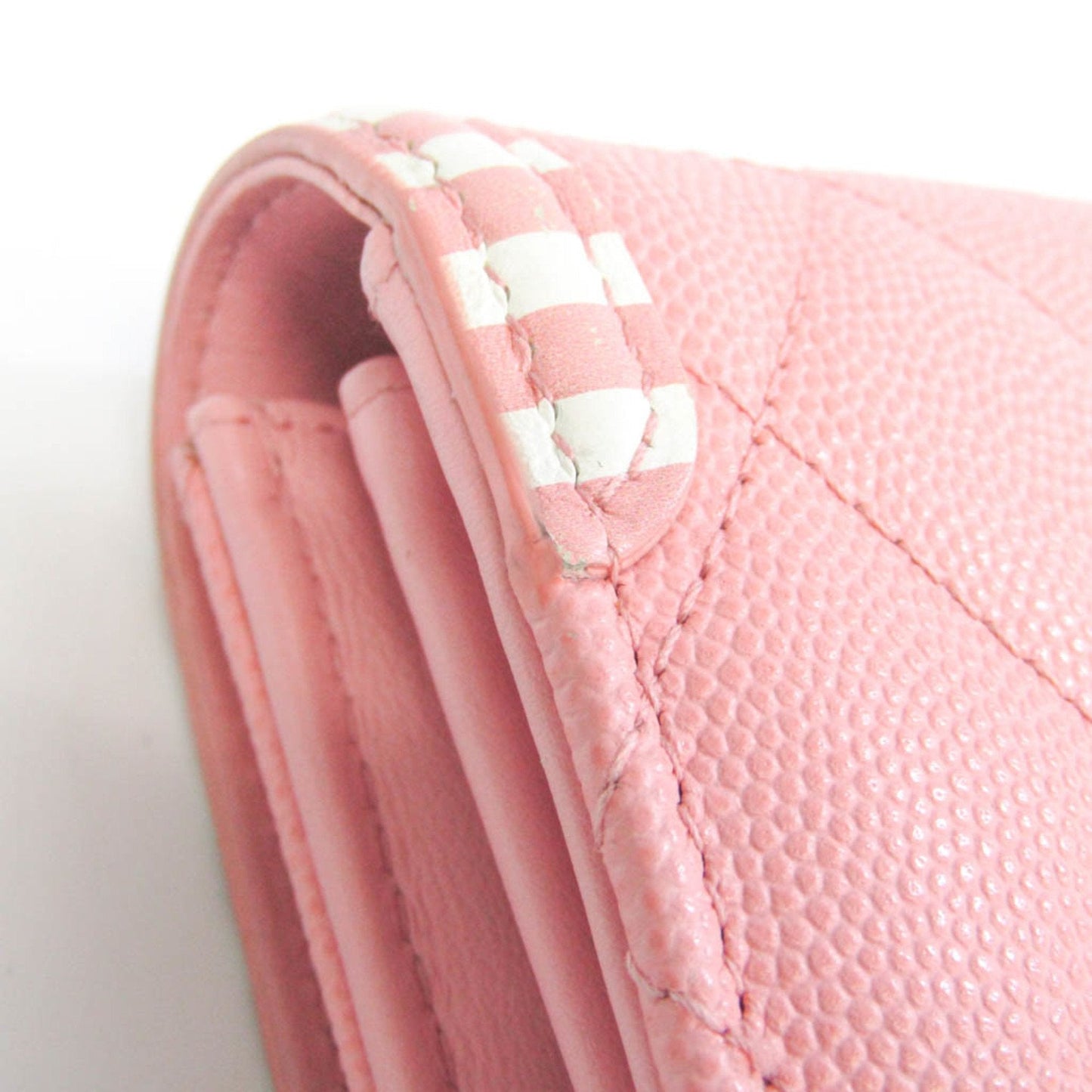 Chanel Pink Leather Matelasse wallet accessories