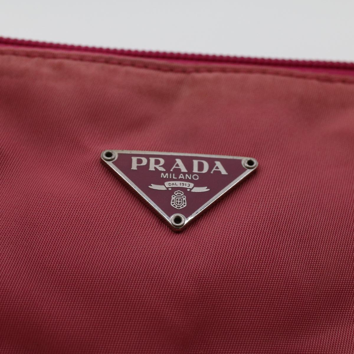 PRADA Accessory Pouch Nylon Pink  48012