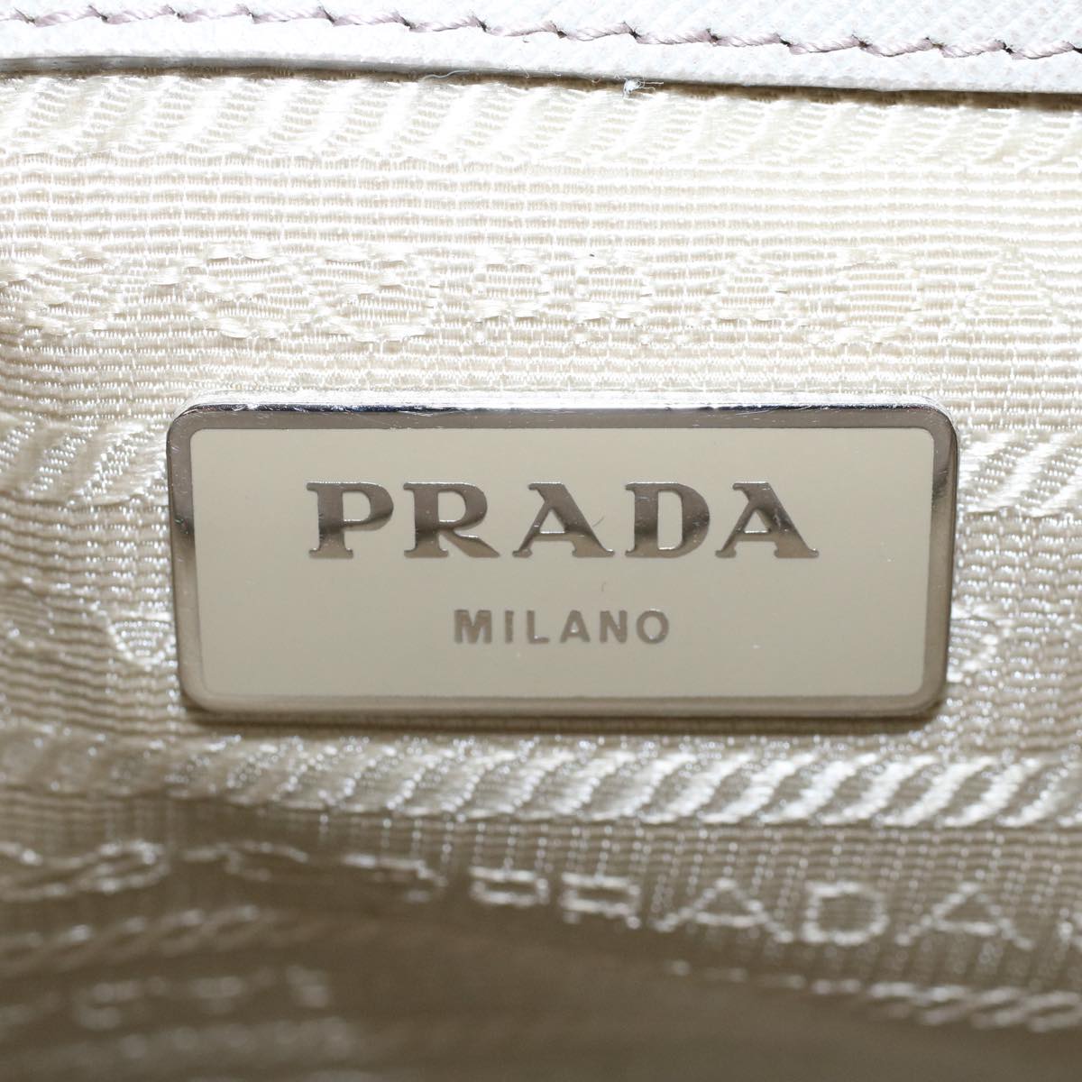 PRADA Hand Bag Nylon Leather Gray  48188