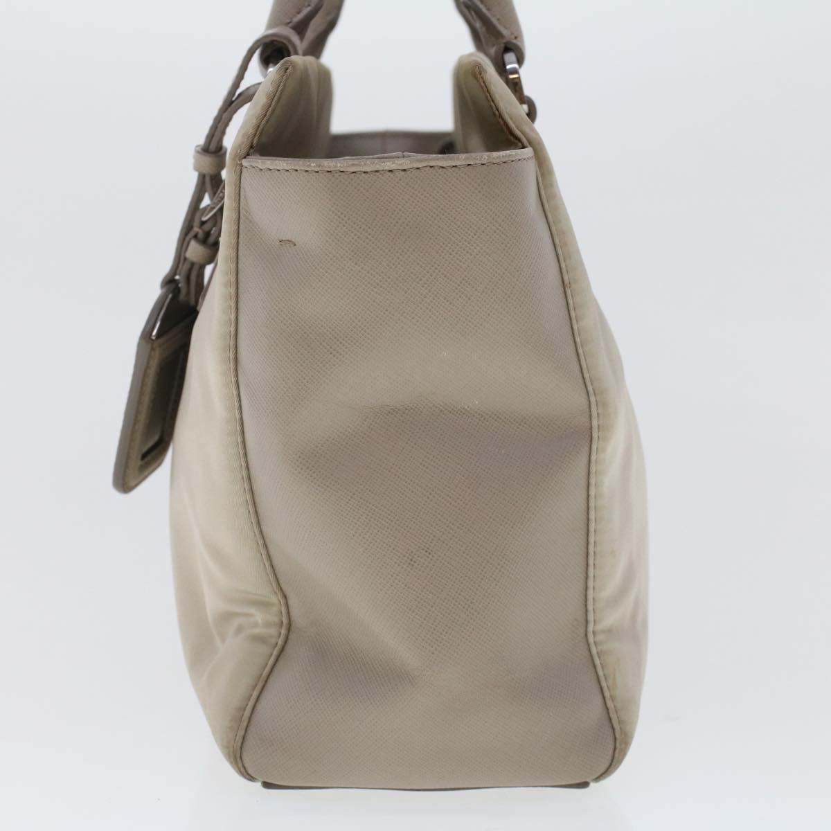 PRADA Hand Bag Nylon Leather Gray  48188