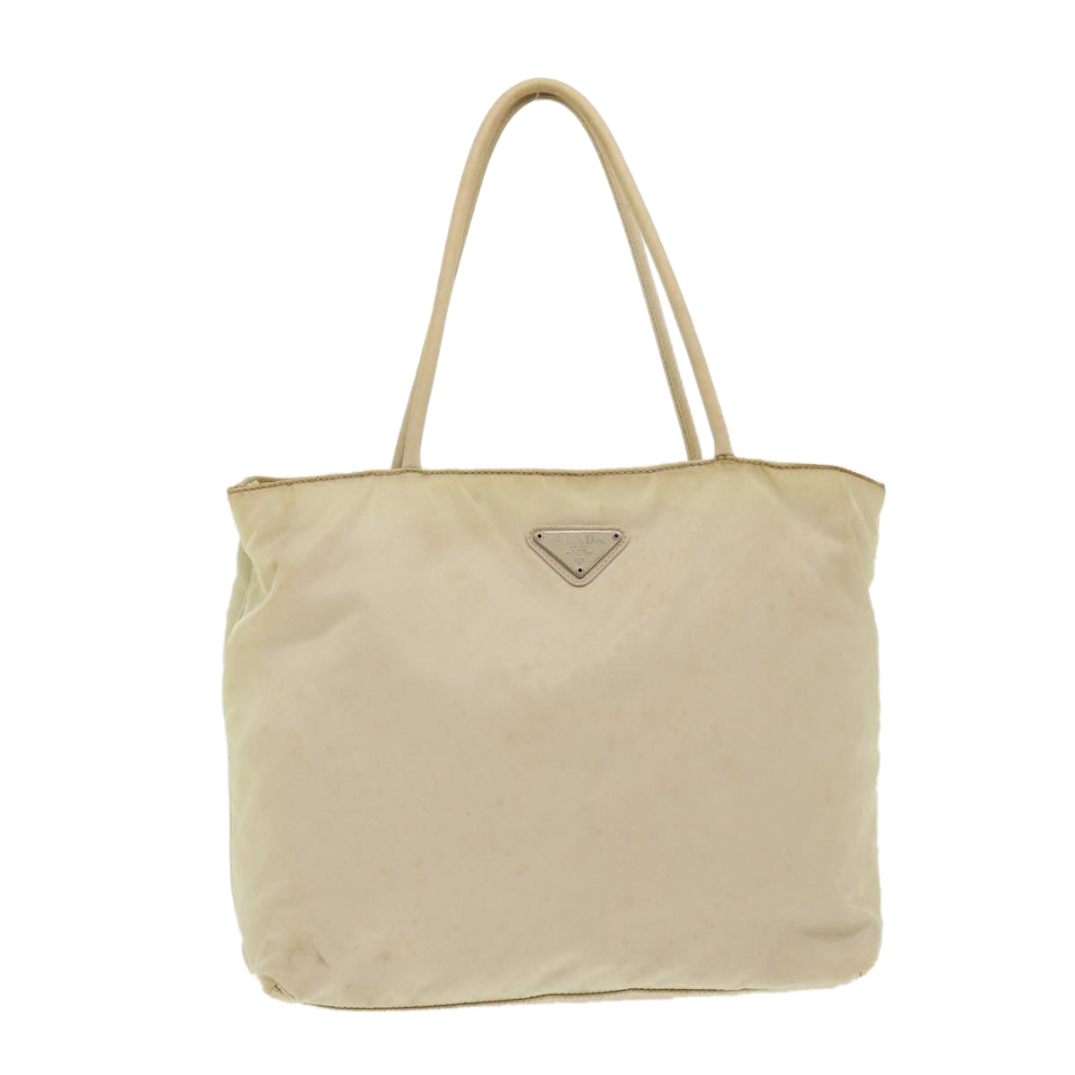 PRADA Hand Bag Nylon Beige  48236