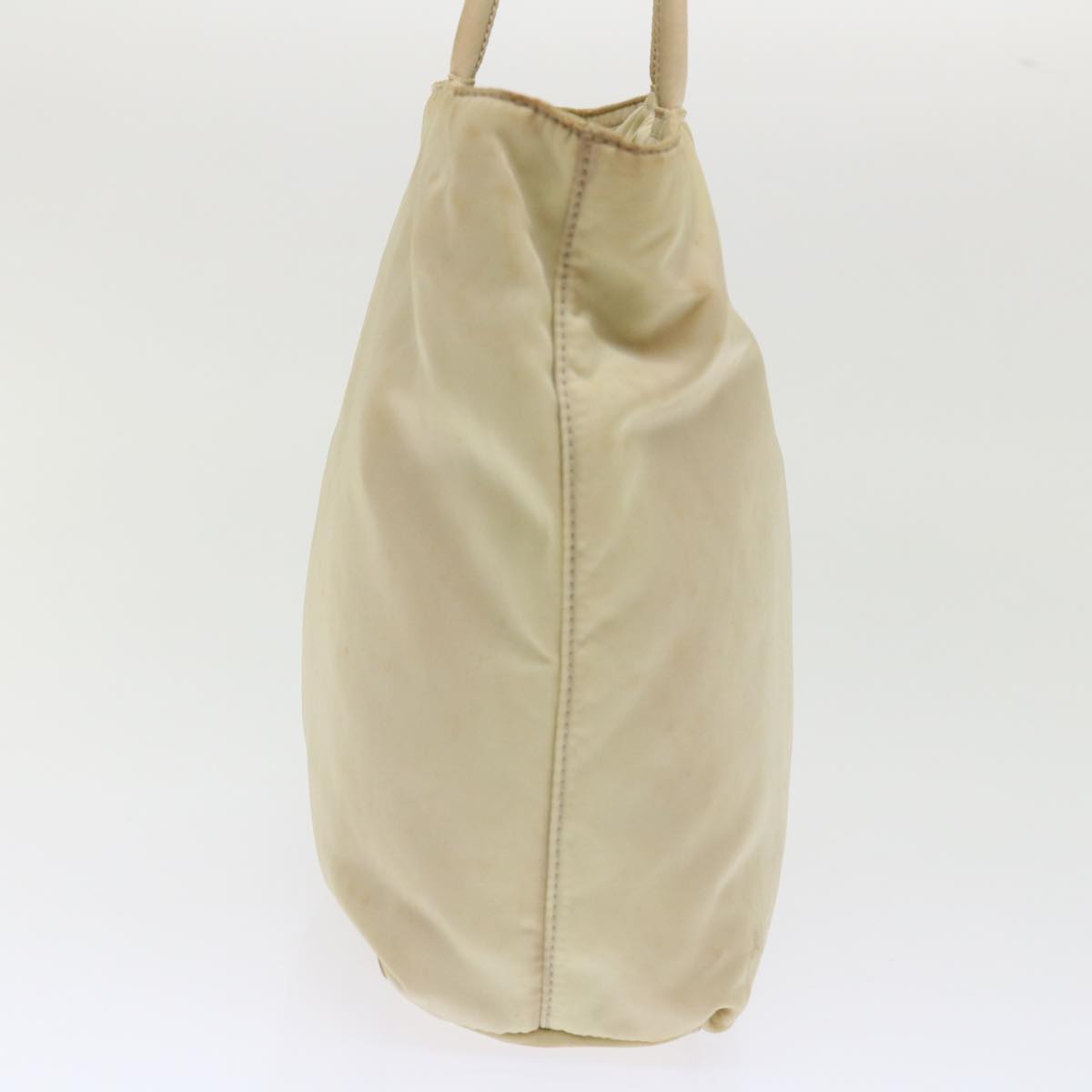 PRADA Hand Bag Nylon Beige  48236